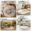 Tapis rond blanc
