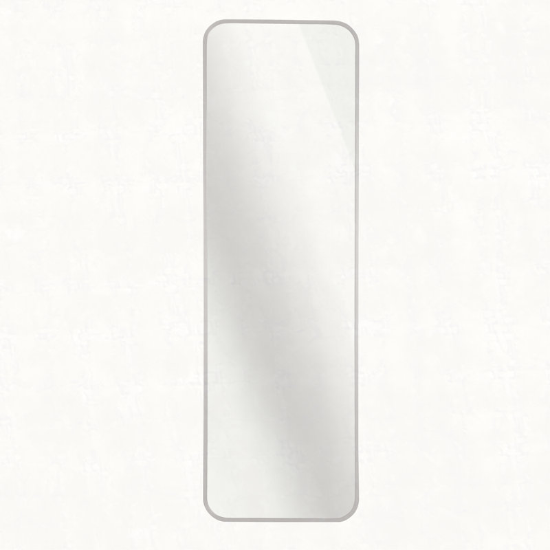 Miroir de porte doré 47 x 14 po, Argent argent