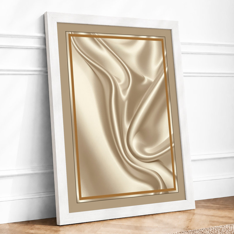 Flowing Silk Minimalist - Print, A4 - 29.7 x 21.0 cm, White