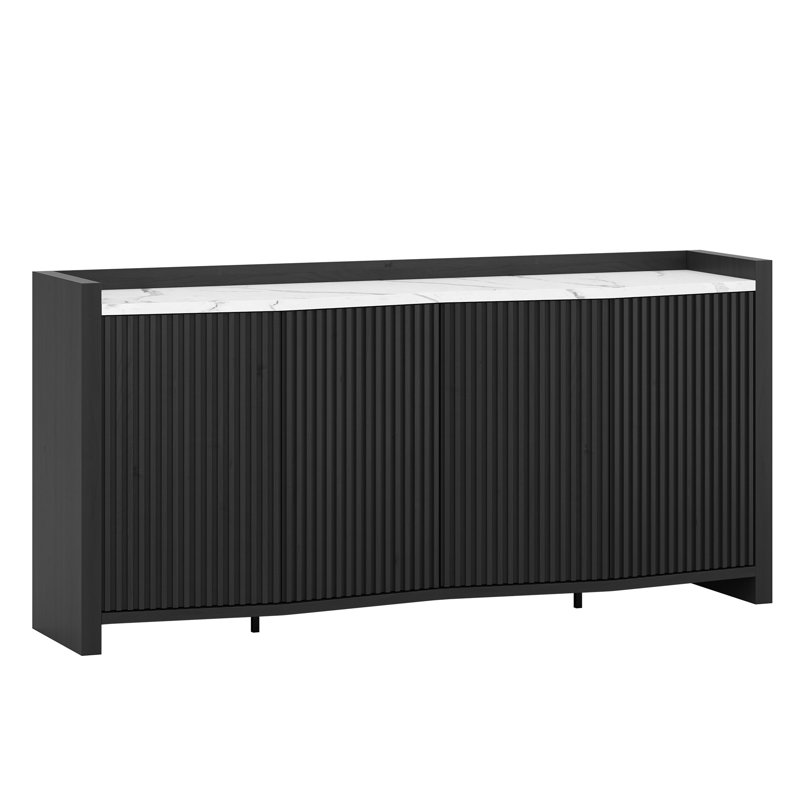 Buffet 66 po avec rangement ébène