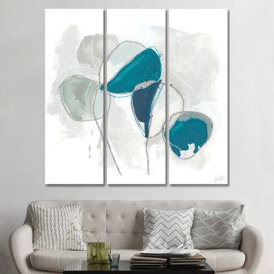 «Elliptic Posey II», ensemble d'art mural sur toile tendue (ensemble de 3)