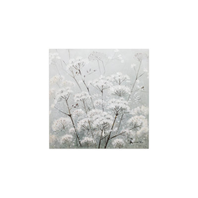 Hand -painted misty flowers acrylic painting