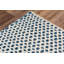 Tapis bleu en laine touffeté à la main Pangle-310627047