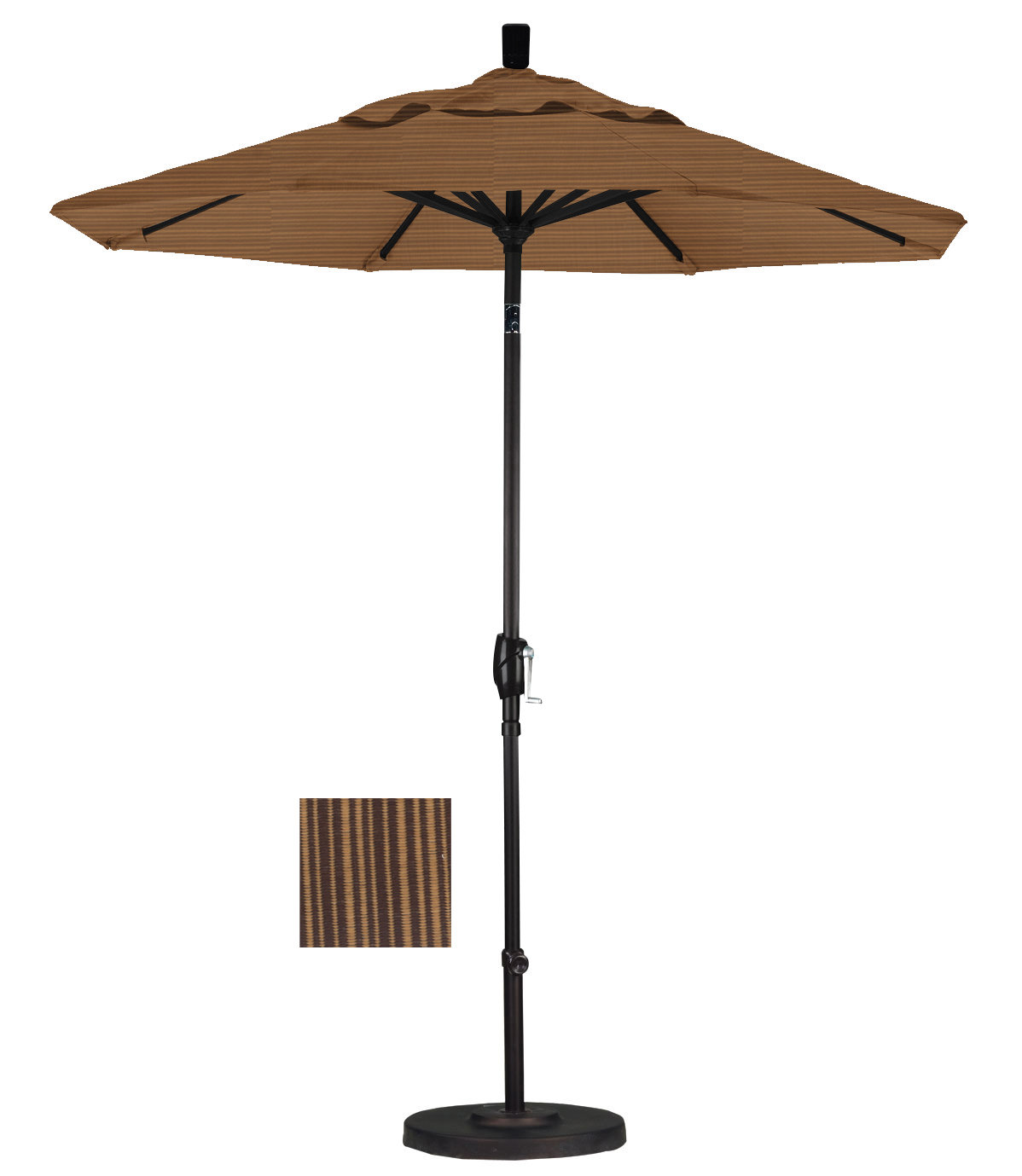 90'' Outdoor Umbrella, Olefin, Black, Terrace Sequoia Performance