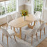 7 - Piece Oval Solid Wood Dining Set