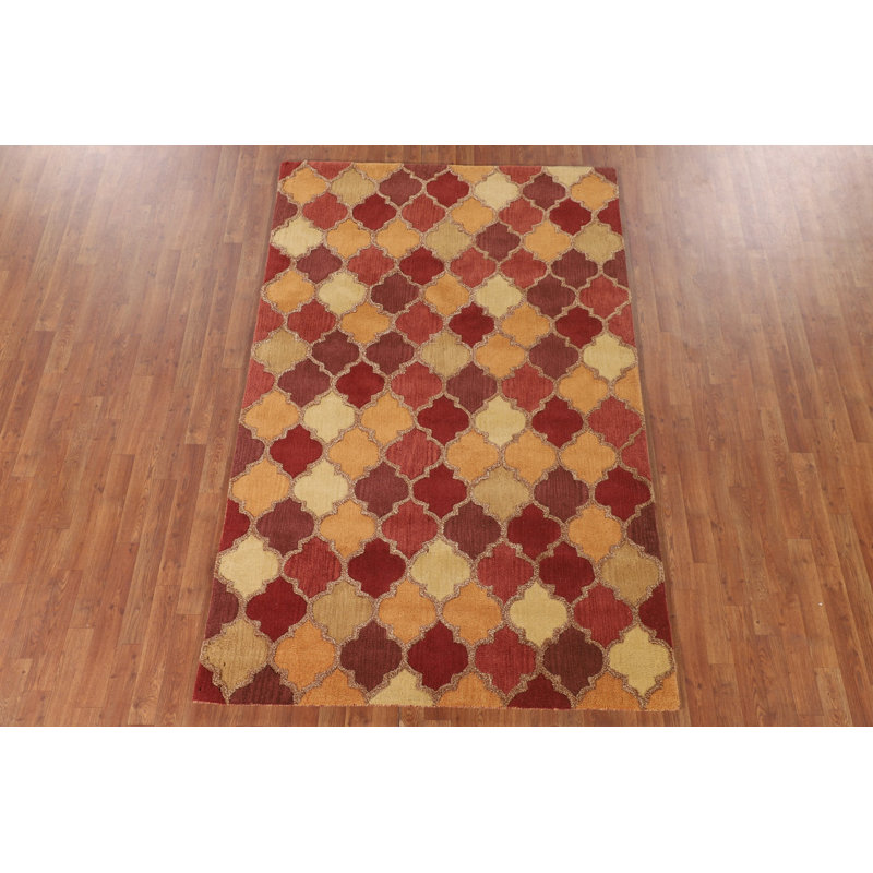Tapis à motif de treillis Gabbeh All-Over