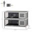 Maison pour petits animaux en bois avec cage verrouillable, bac à fuites et toit imperméable pour l'extérieur / intérieur gris foncé