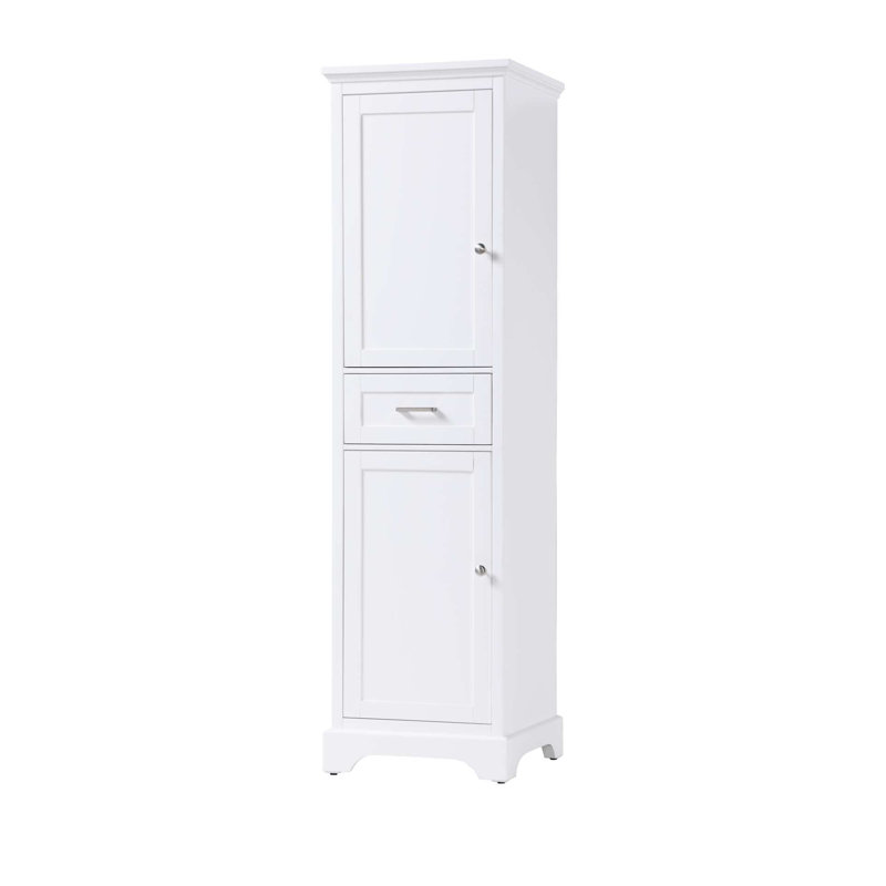 Armoire de rangement pour salle de bain 20 pouces en blanc, H 72 po x l 20 po x P 20 po, Blanc