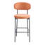 Upholstered Counter Stool with Metal Frame-546466104