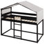 Lit simple superposé simple avec tente, bois massif, thème de maison de jeu amusant, espace de rangement supplémentaire pour la structure en bois intérieure de la chambre à coucher, jeu et repos agréables-2057319105