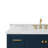Cambridge 49'' Solid Wood Single Bathroom Vanity in Midnight Blue, with 1.5'' Carrara Marble Top, Center, Rectangle Sink-990869735-1055455055