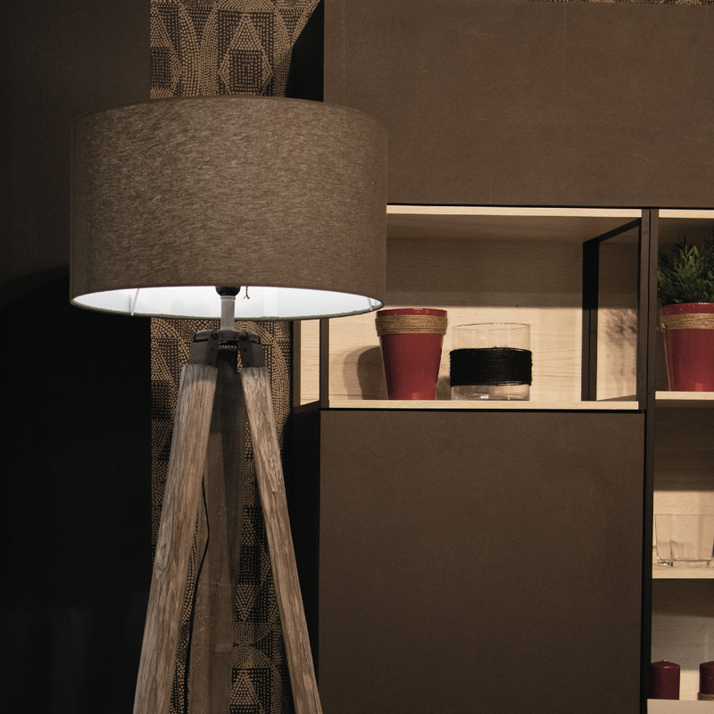 Canley 156cm Wood Tripod Floor Lamp