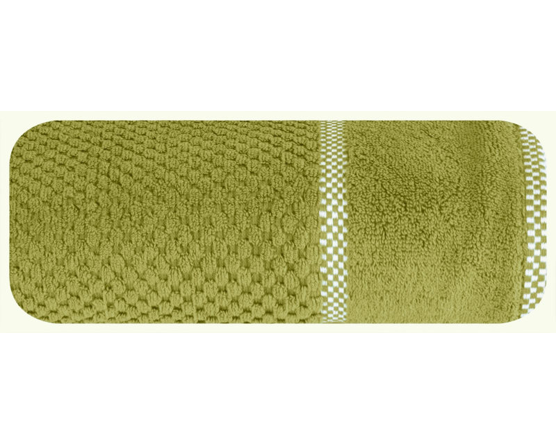 Liebhilde Midweight Jacquard Bath Towel, Olive