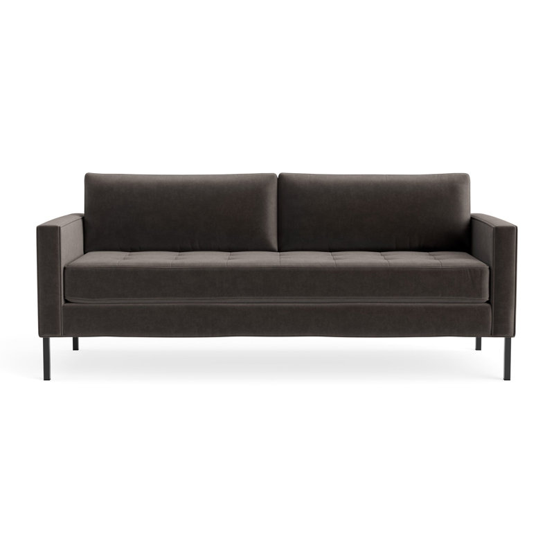 MTO - Paramount Sofa Metal Legs, 32" H x 80" W x 34" D, Storm Velvet