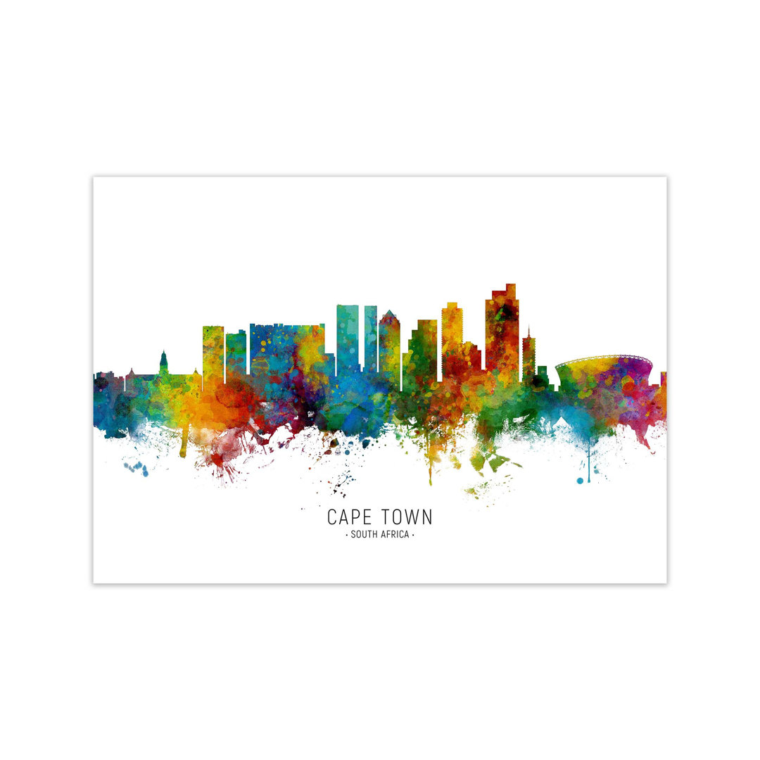 Cape Town South Africa Skyline by Michael Tompsett - Print