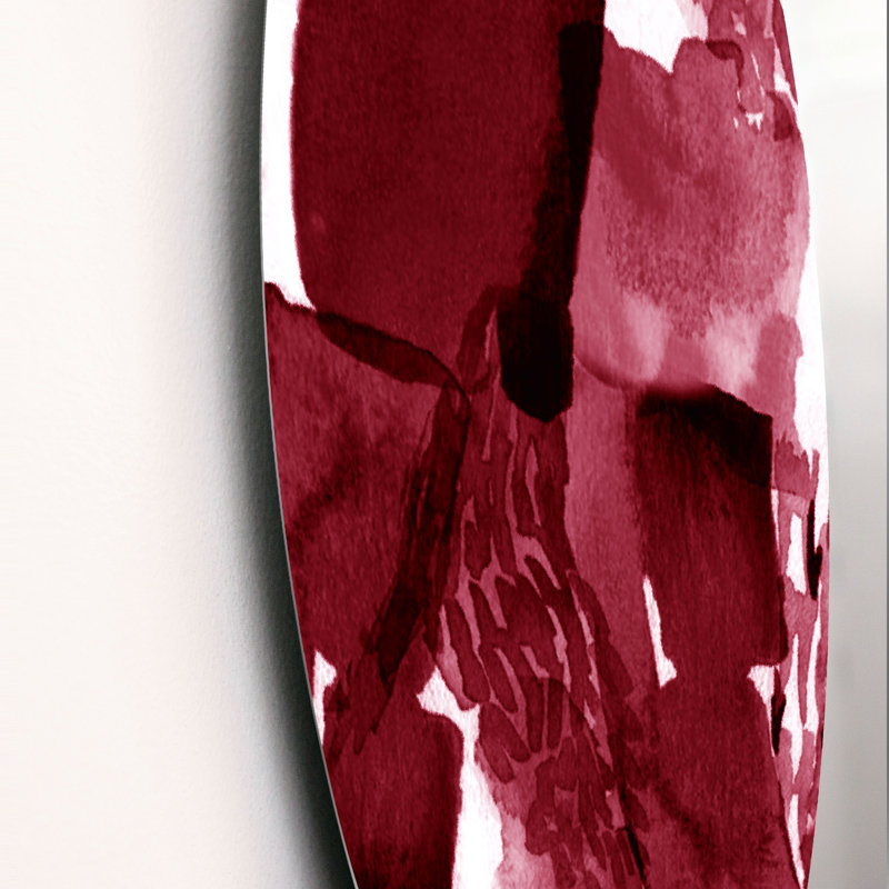 Abstrait bourgogne abstrait sur fond blanc, H 29 po x l 29 po