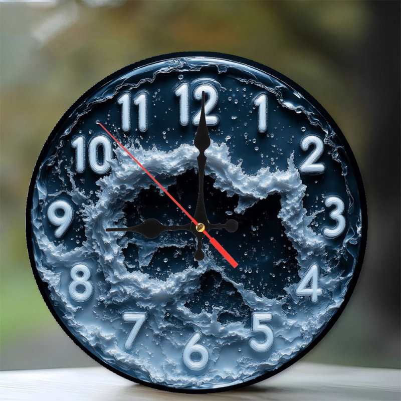 Horloge florale chaton