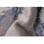 Tapis unique en viscose noué à la main style transitionnel des années 2010 de 4 pi 10 po x 7 pi 5 po bleu Momsen