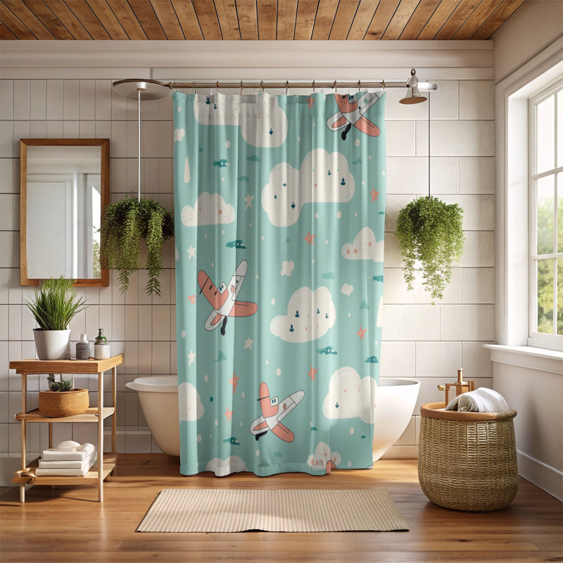 Soaring Styles - Premium Shower Curtain, 74" H x 71" W