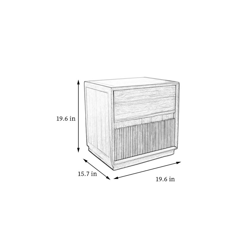 Table de chevet simple en noyer noir