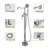 Brushed Nickel Standing Bathtub Faucet Freestanding Tub Filler High Pressure Single Handle Bathtub Filler Floor Mounted-122032671