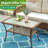  Wicker Patio Coffee Table, 34.48" Rectangle Outdoor Coffee Table With Tempered Glass Top And 2-Tier Storage Shelf, All-Weather Rattan Patio Side Table For Outside Poolside Deck Garden, Brown-491436793
