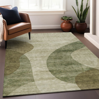Tapis beige lavable à la machine Premium