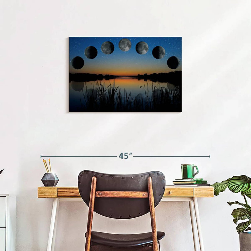 Oberle Lunar Phase Sequence, 20" H x 30" W