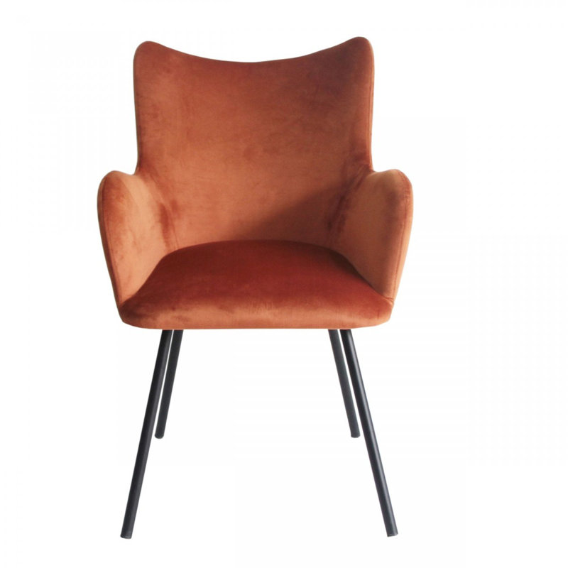 Chaise de salle à manger Curvy, Orange