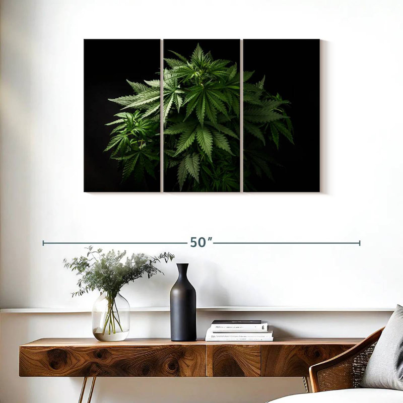 Cannabis Plant, 24" H x 38" W