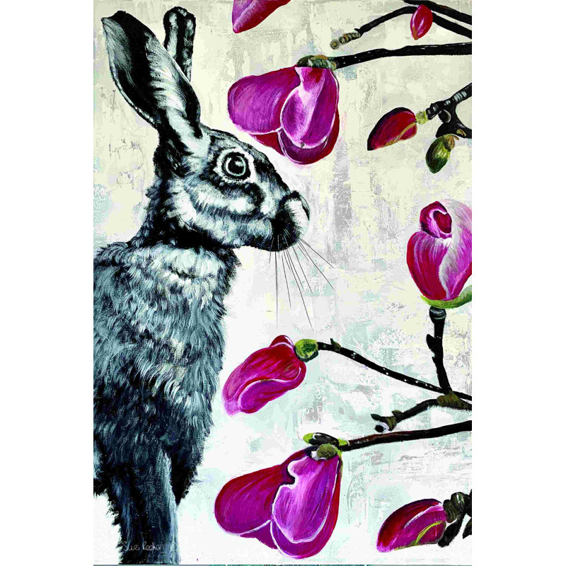 Magnolia, H 18 po x l 12 po, Non, Toile tendue
