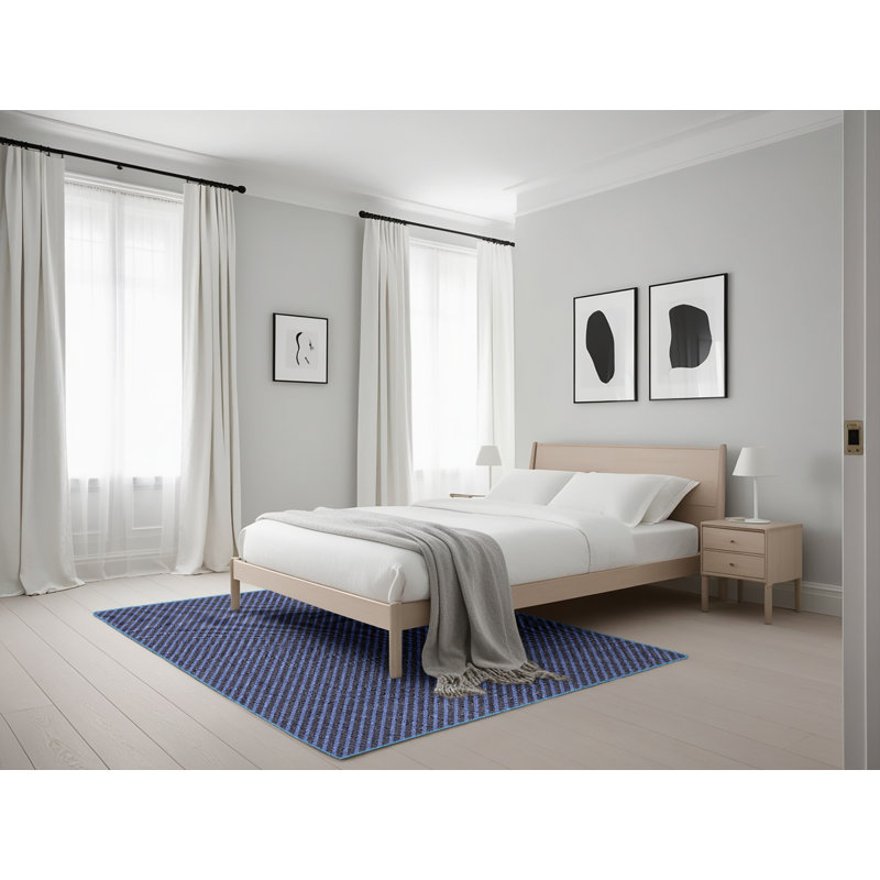 Tapis de zone mauve foncé à motifs, Rectangle 5 pi x 7 pi