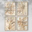 Parchemin corail I, ensemble de 4 reproductions encadrées-1185207205-1185207208