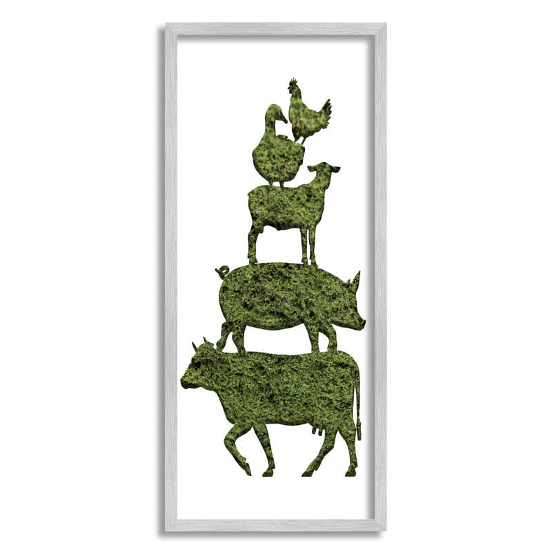«Farm Farm Stack Green Grass» par Daphne Polselli, Estampe numérique Farmhouse, H 30 po x l 13 po