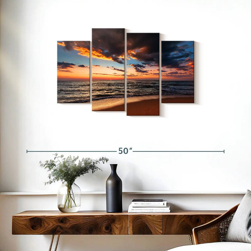 Gillard Sunset Seascape, 22" H x 36" W