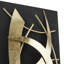 Metal Dimensional Abstract Home Wall Decor with Black Wood Backing-2043270854