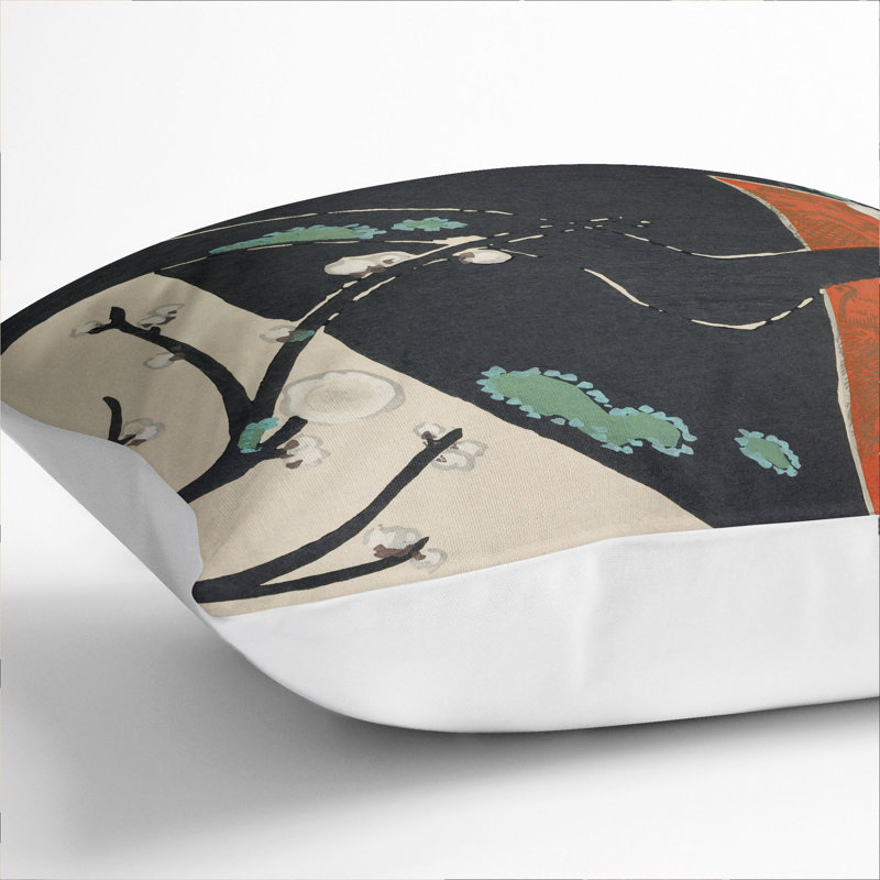 Tree Branches Scatter Cushion with Filling, White, 55cm H x 55cm W x 20cm D