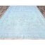Tapis oriental bleu en laine délavée noué à la main 7 pi 1 po x 9 pi 9 po 03015E13EC7B48C1BDC1D47B068E336