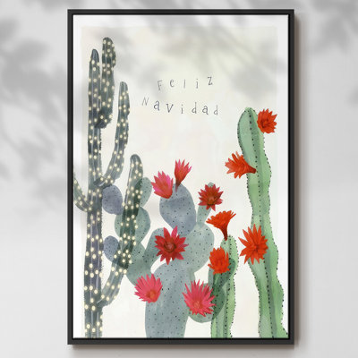 Desert Christmas Cactus II, reproduction d'art sur toile