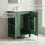Meuble-lavabo classique 24 po avec lavabo en céramique et grand rangement noir-159116360