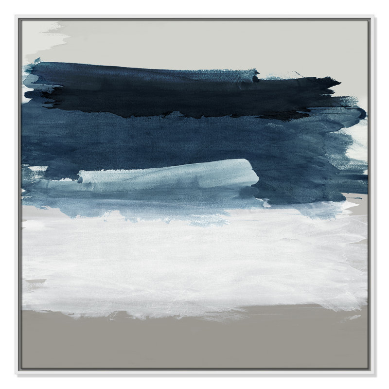 Nuances de mer et de ciel - reproduction carrée par Emma Peal, 37.5' W x 37.5' H, Flotteur blanc