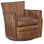 CC Carson 30" Wide Top Grain Leather Swivel Armchair