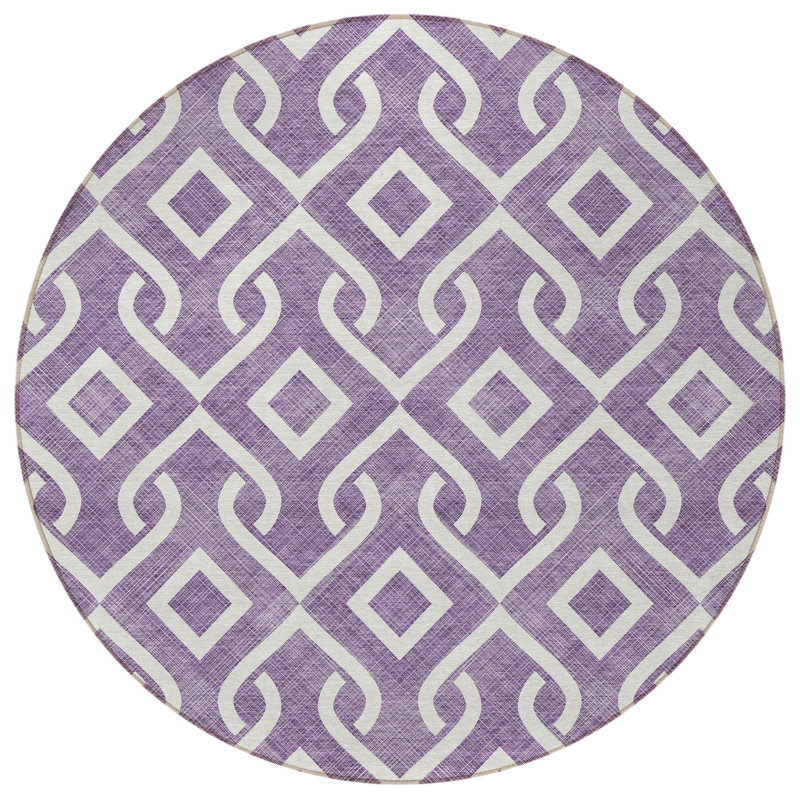 Tapis rond ivoire 8 po