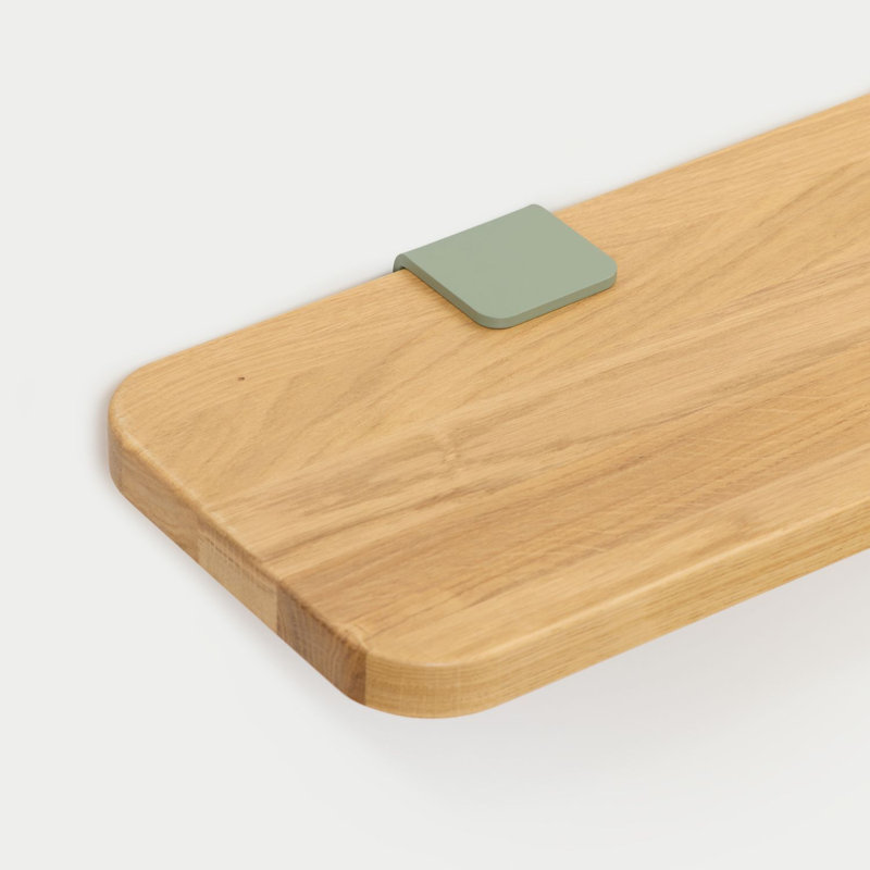 Bracket Wall Shelf, 35.43"W, Eucalyptus Grey