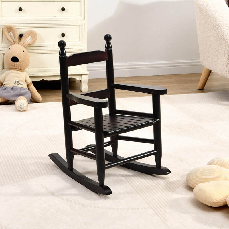 Chaise berçante pour enfants en chêne - intérieur ou extérieur - ESP durable, Espresso