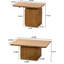 Table basse carrée à structure stable - Idéale pour le salon, le bureau et la salle à manger. Aspect du bois et polyvalence.