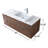Orsa 60" Natural Walnut Veneer Plywood Bathroom Vanity with Engineered Quartz Top