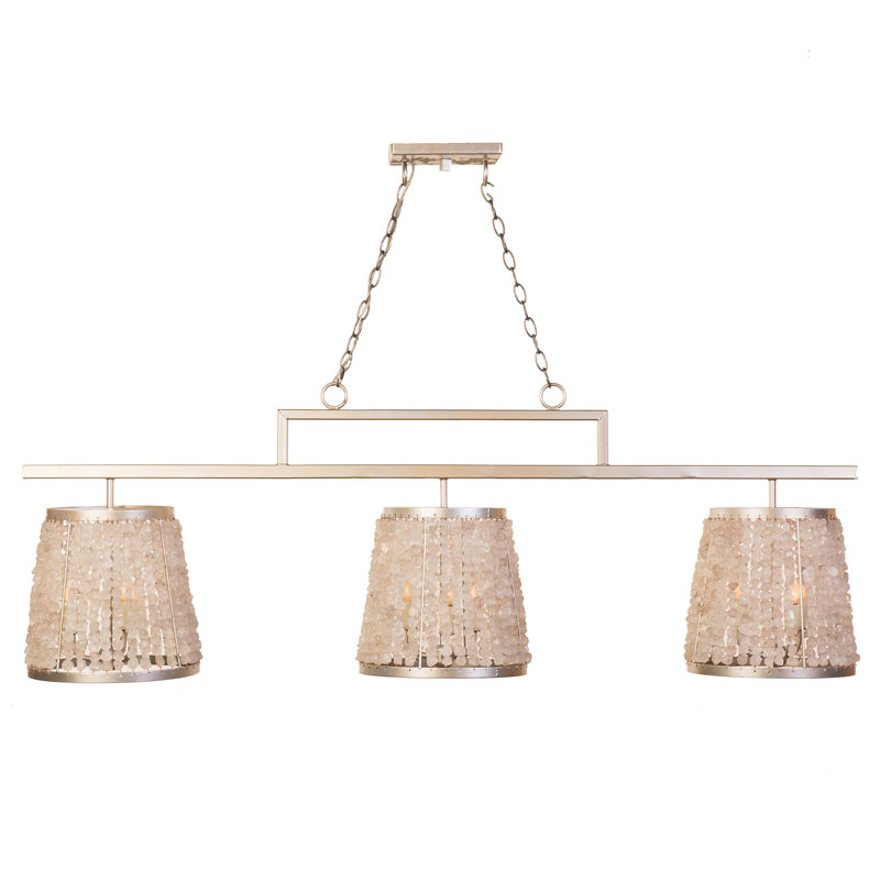 Three Shade Crystal Chandelier