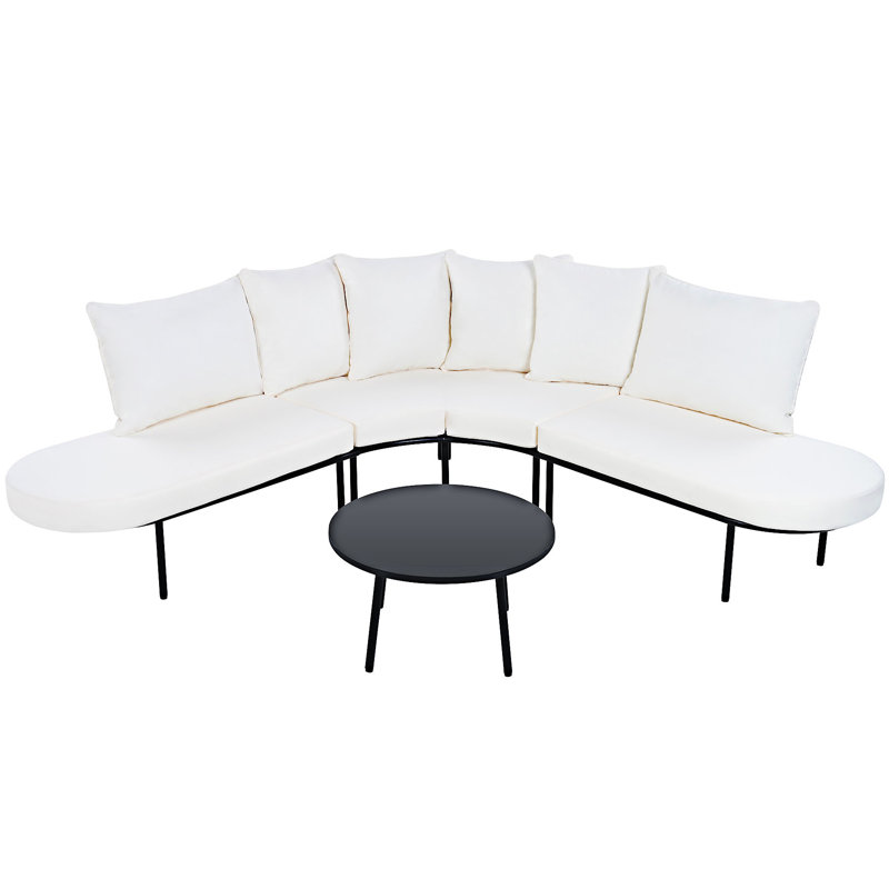Ensemble de conversation extérieure, Beige