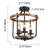 3-light Farmhouse Semi Flush Mount